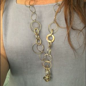 Golden Stella gold plated hooped necklace